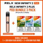 RELX INFINITY 2 PLUS Device Set with 3 Pods (6th Gen Plus No Text)