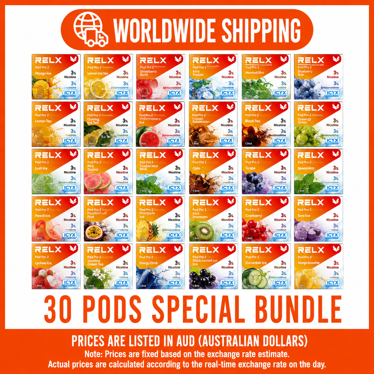 4143ea24-2e7b-4ad1-b6d2-51e53651e72f RELX 6th Generation Pod Special Offer Pack of 30 - Image 1