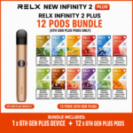 RELX INFINITY 2 PLUS Device Kit 12-Pack (6th Gen Plus No Text)